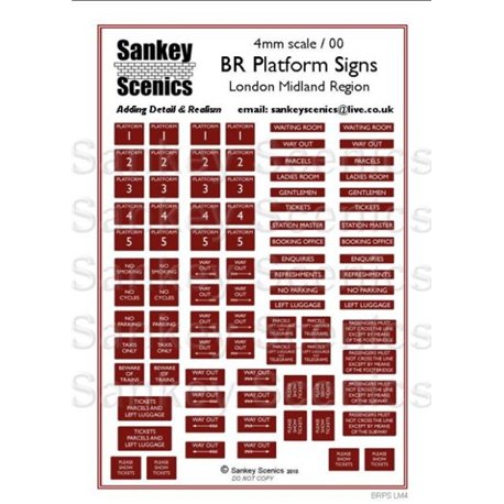 BR Platform Signs - London Midland Region