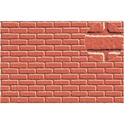 Embossed Plastic Sheet 7mm Red Brick