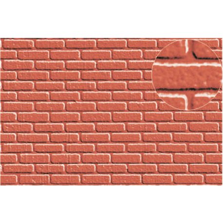 Plastic sheet redbrick 7mm 