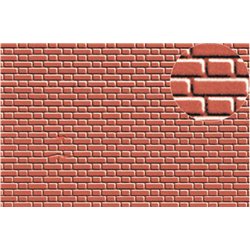 Embossed Plastic Sheet Red Brick 4mm Flemish Bond