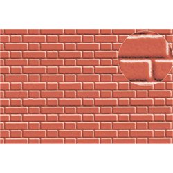 Embossed Plastic Sheet 7mm Red Brick Flemish Bond