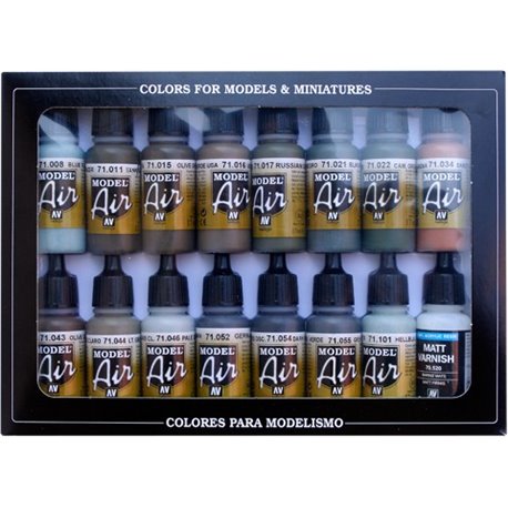 Model Air Set - RLM Complete Set (15 x RLM + Matt Varnish)