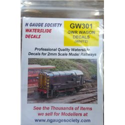 N Gauge Decals - GWR Wagons 1923 to 1947