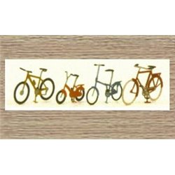 4 x Ass Bicycles (OO/HO Scale 1/87th)