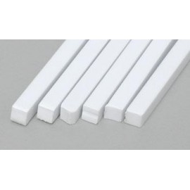 Plastic Strips 0.125in x 0.125in (6) (3.175 mm x 3.175 mm)