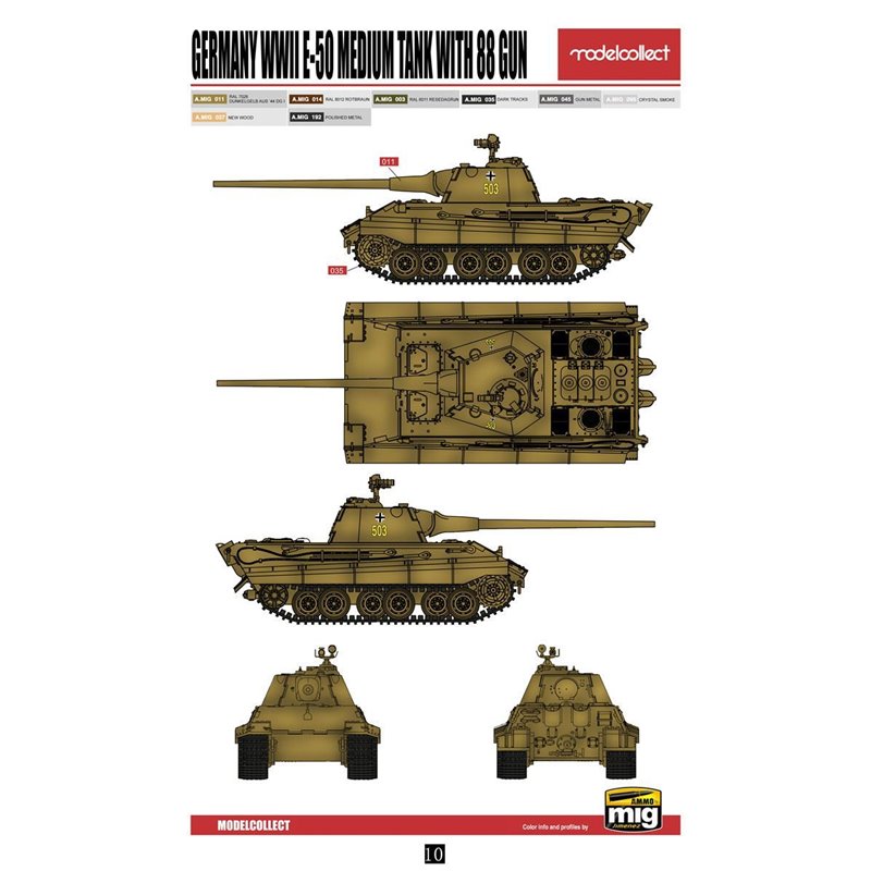 E-50 Medium Tank with 88mm gun Germany WWII