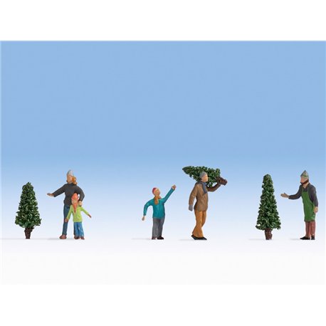 Selling Christmas Trees (5) Figure Set