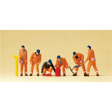 Track Maintenance Gang (6) with Tools Exclusive Figure Set