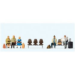 Waiting Travellers (5) on Modern Seats Exclusive Figure Set