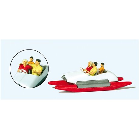 Family in White Pedal Boat (3) Exclusive Figure Set