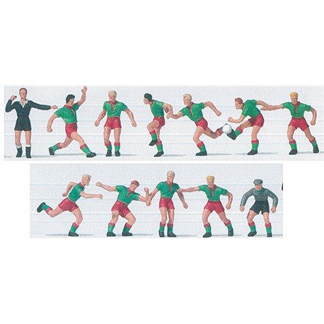 Soccer Team (11) & Referee Green/Red Exclusive Figure Set