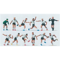 Soccer Team (11) & Referee White/Black Exclusive Figure Set