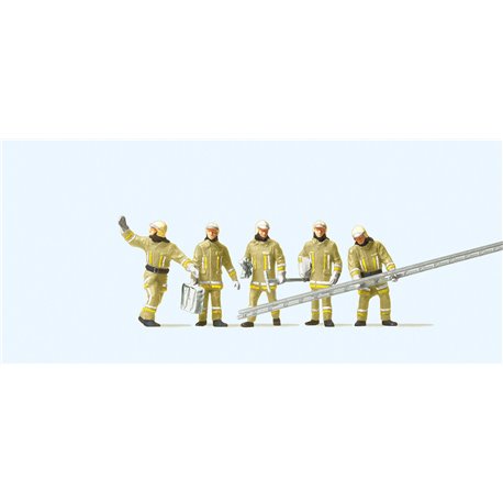 Firemen Beige Uniform Arriving (5) Exclusive Figure Set