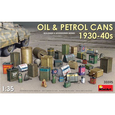 Oil & Petrol Cans 1930-40s - 1:35 model kit