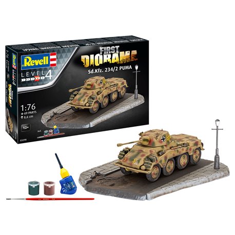 Revell Kit 1:76 - First Diorama Set Sd.Kfz. 234/2 Puma