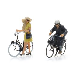 Solex and Mobylette Riders (2x) Ready Made