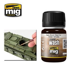 MIG1005 DARK BROWN WASH FOR GREEN VEHICLES