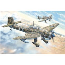 German Air Force Junkers Ju-87R Stuka Dive Bomber Aircraft - 1:24 scale model