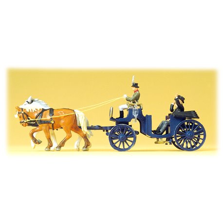 Prominent Persons in Horse Drawn Carriage Figure Set