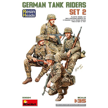 Miniart 1:35 - German Tank Riders Set 2. Resin Heads 