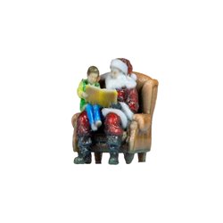 Seated Father Christmas and Boy 3D Master Figure