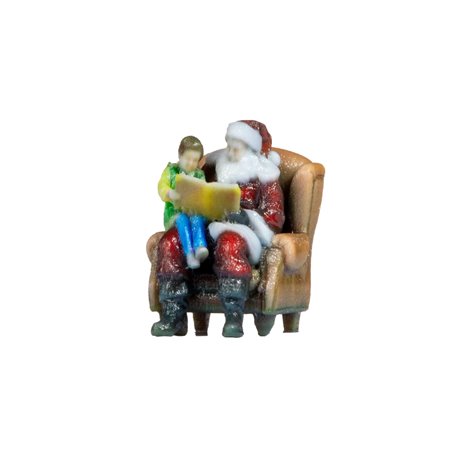 Seated Father Christmas and Boy 3D Master Figure