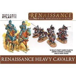 Renaissance Heavy Cavalry - plastic 28mm figures kit (x12)