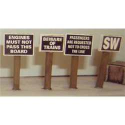 OO Gauge Painted Trackside signs