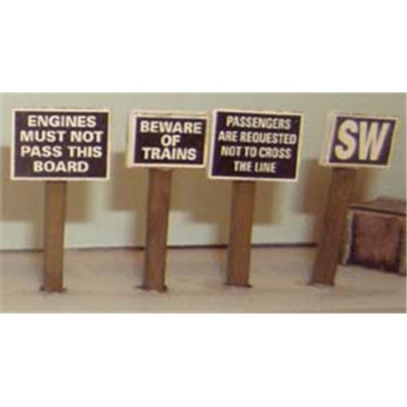 OO Gauge Painted Trackside signs